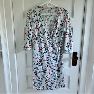 Garnet Hill Organic Green Cotton Asian Wrap Robe